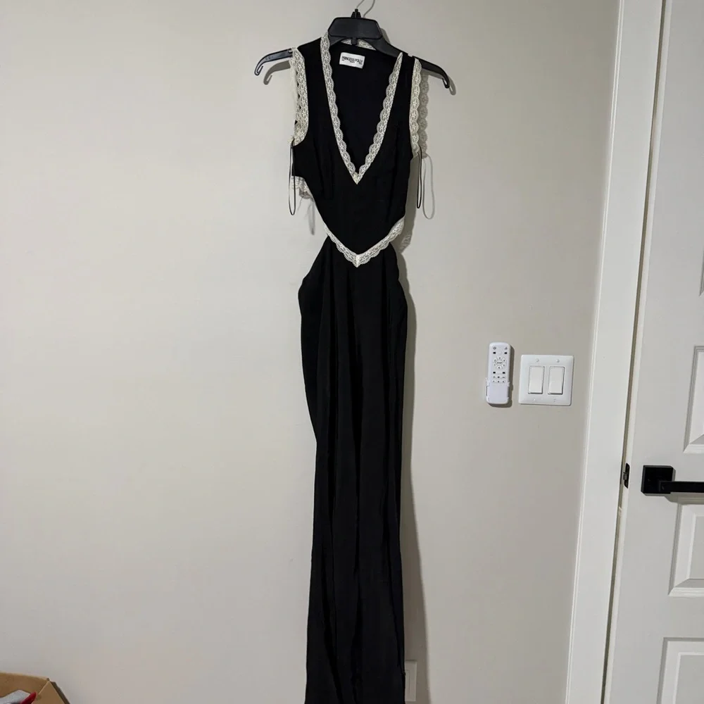 Princess Polly Keila Maxi Black Dress Size 2 - Picture 3 of 5